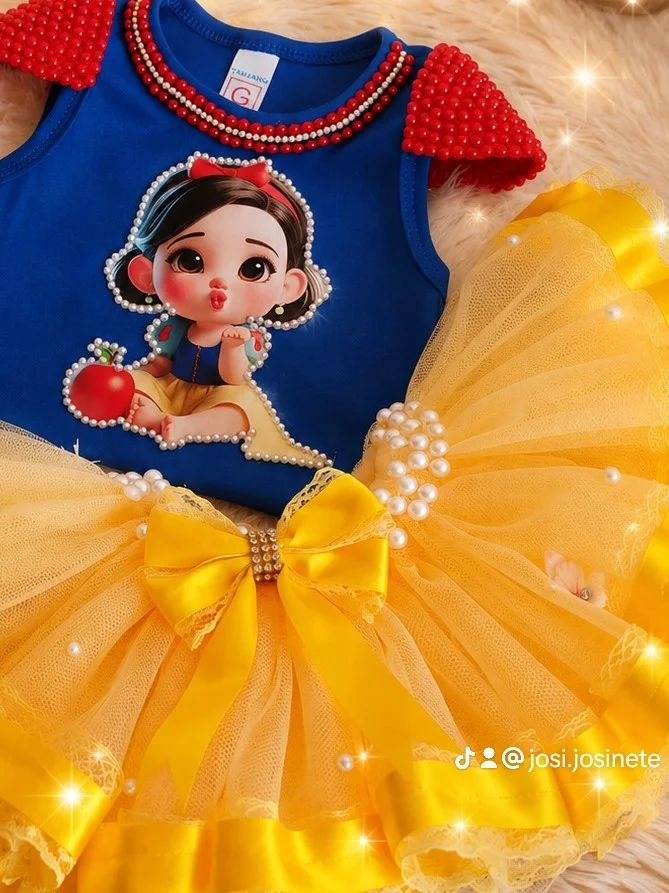 Conjunto Infantil Branca de Neve