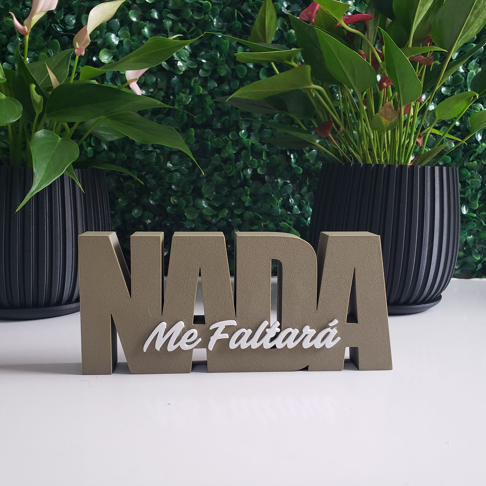 Letreiro Nada me Faltará