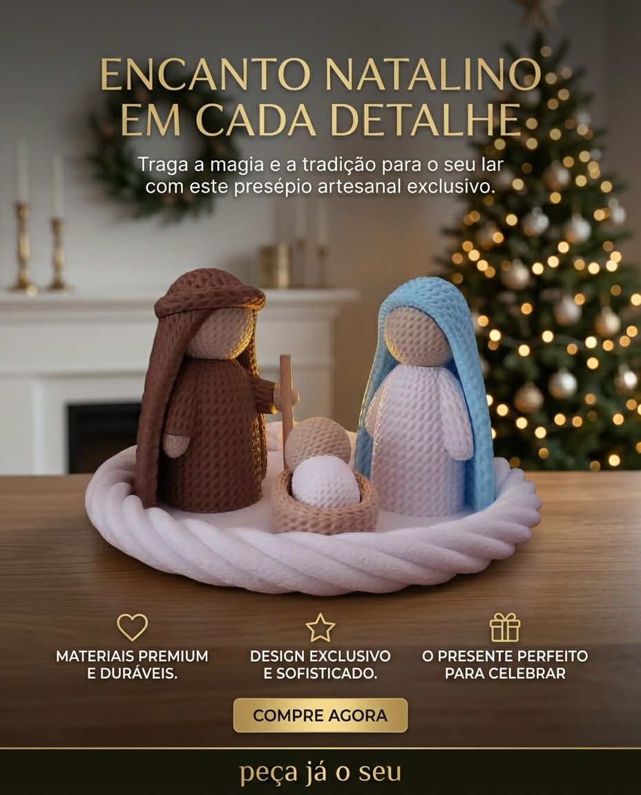 Presépio Artesanal na Bandeja