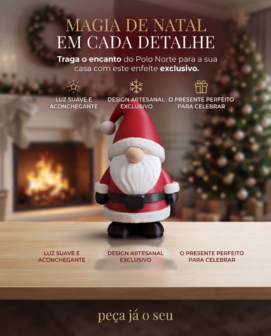 Enfeite de Natal Papai Noel