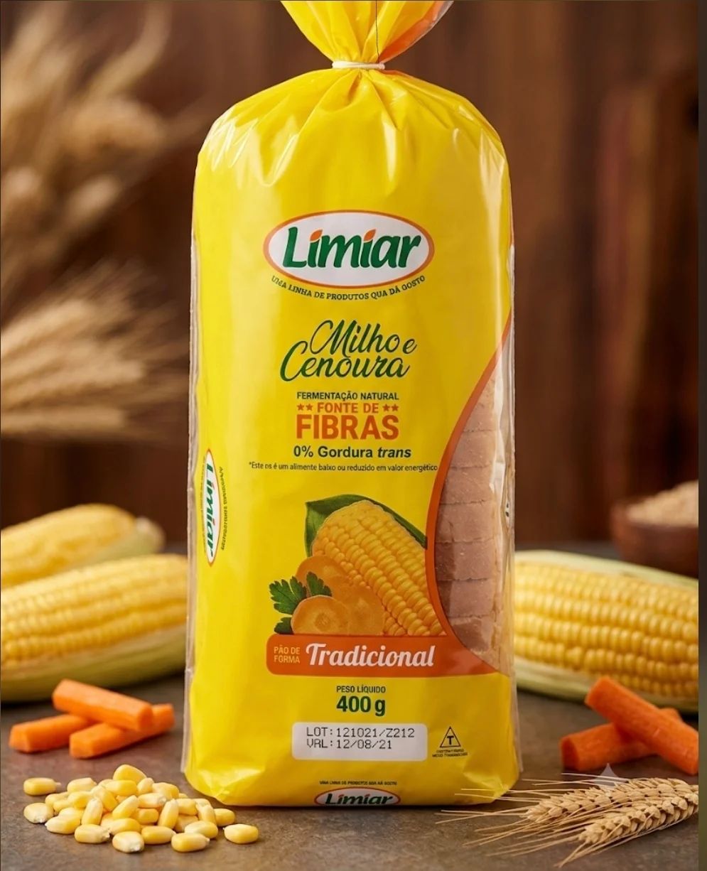 Pão Tradicional Milho e Cenoura 400g
