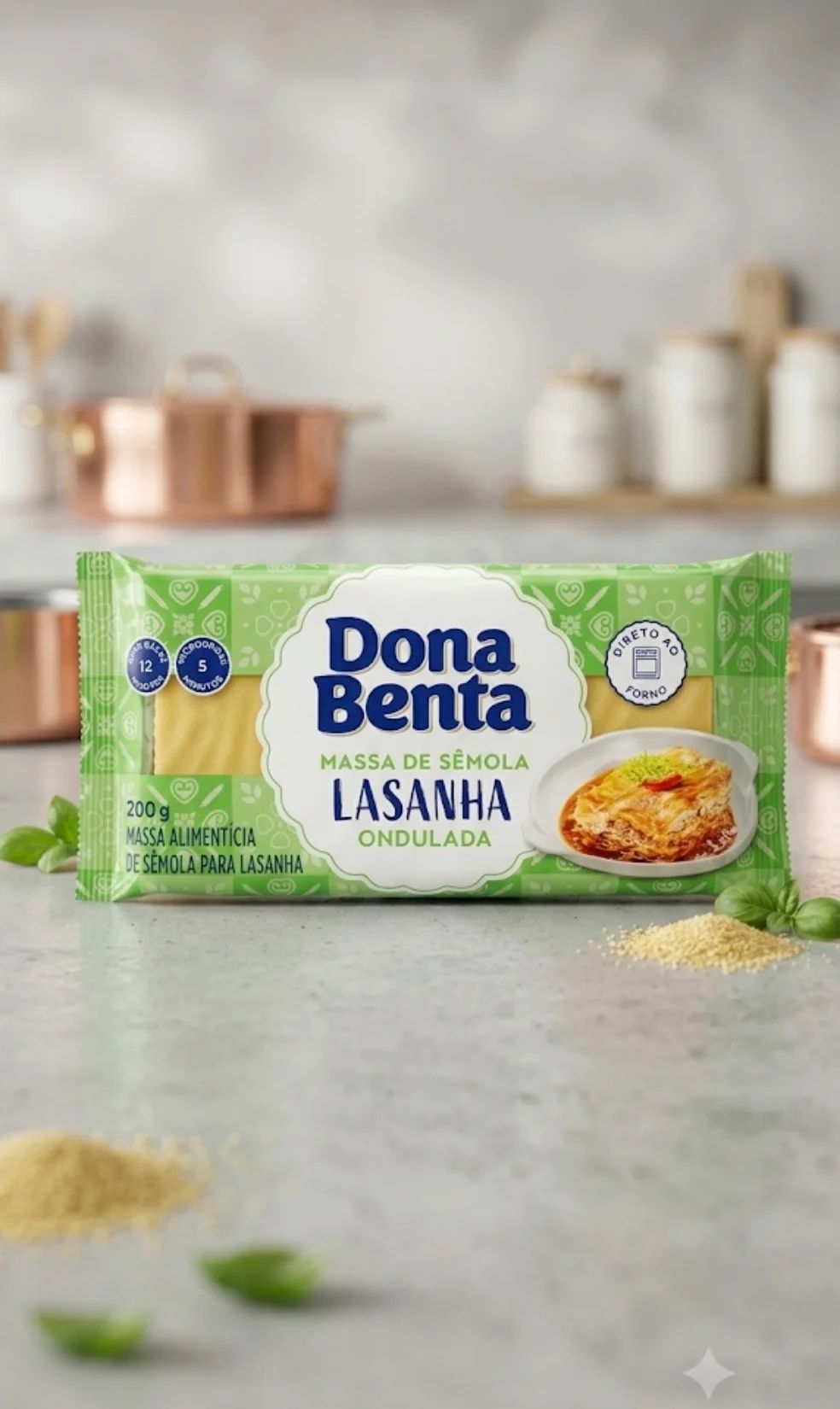 Massa de Sêmola Lasanha Ondulada Dona Benta 200g