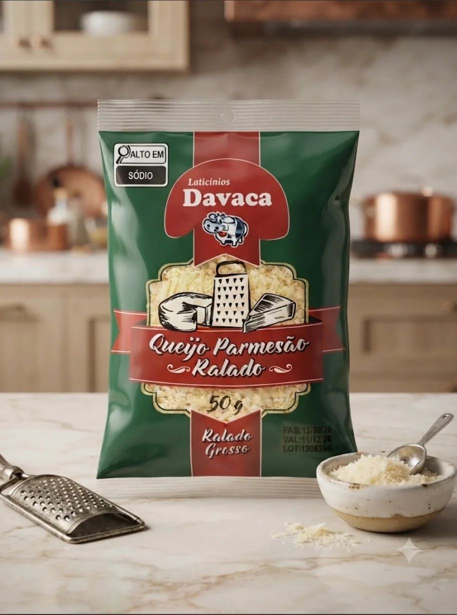 Queijo Parmesão Ralado Grosso Davaca 50g