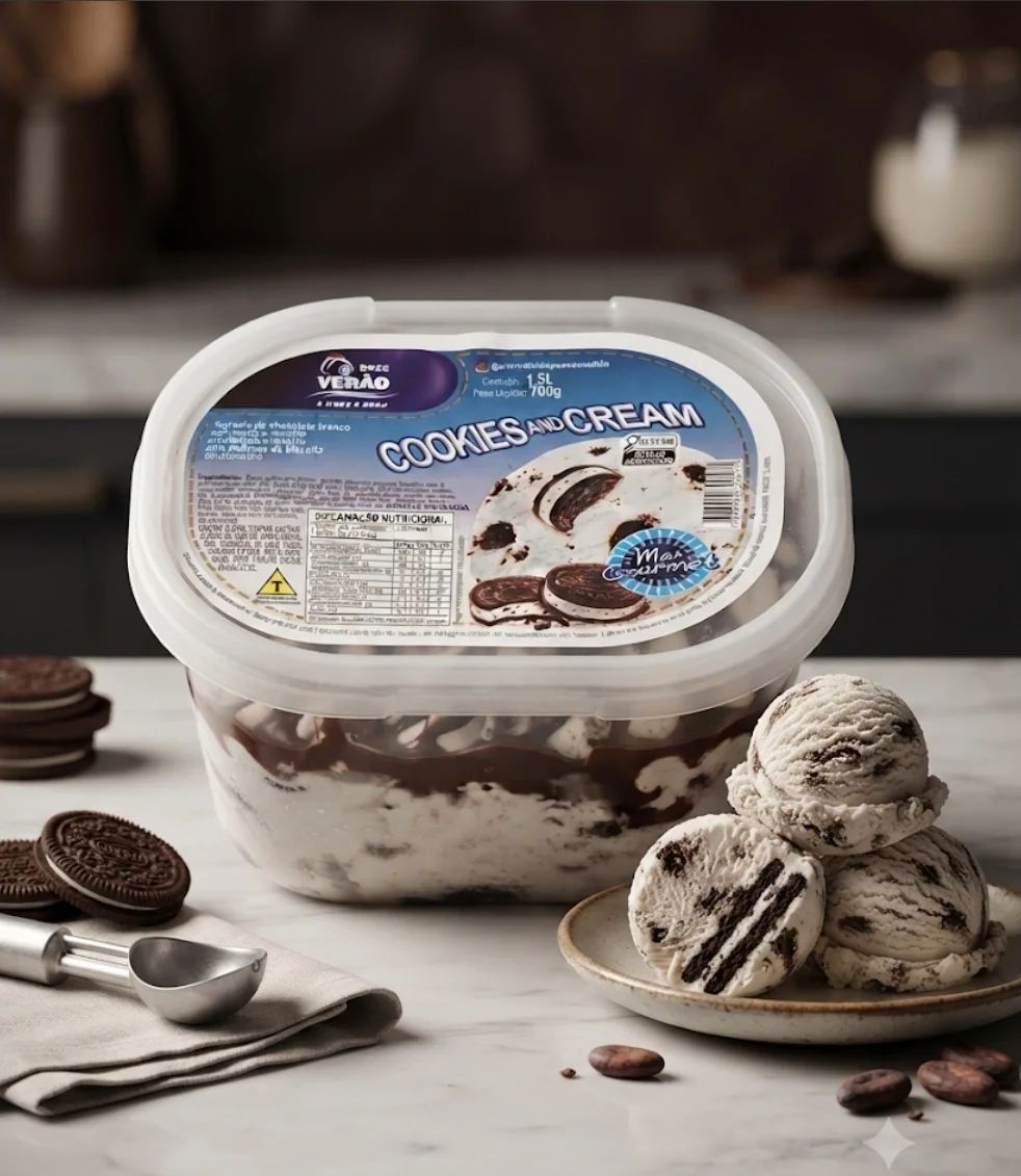 Sorvete Doce Verão Cookies and Cream 1,5L