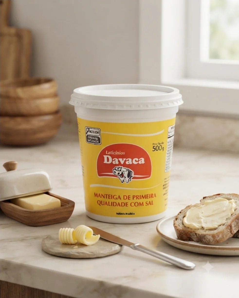 Manteiga de Primeira Qualidade com Sal Davaca 500g