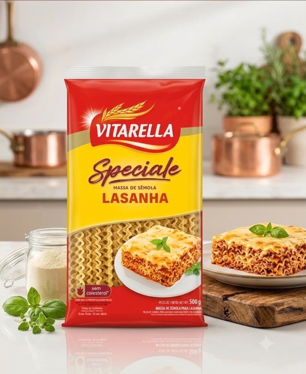 Massa de Sêmola para Lasanha Vitarella Speciale 500g