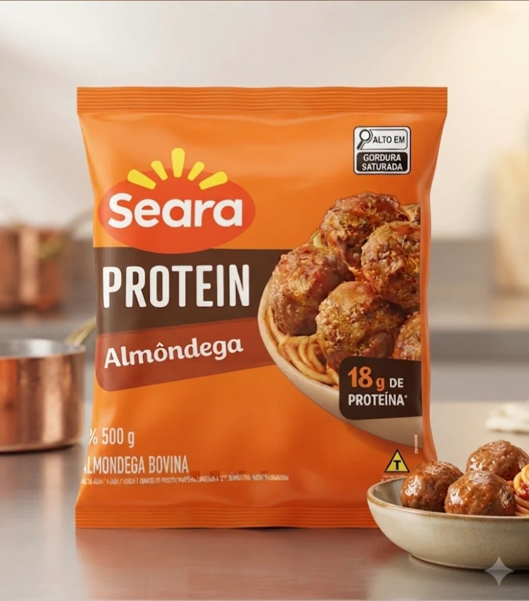 Almôndega Bovina Seara Protein 500g