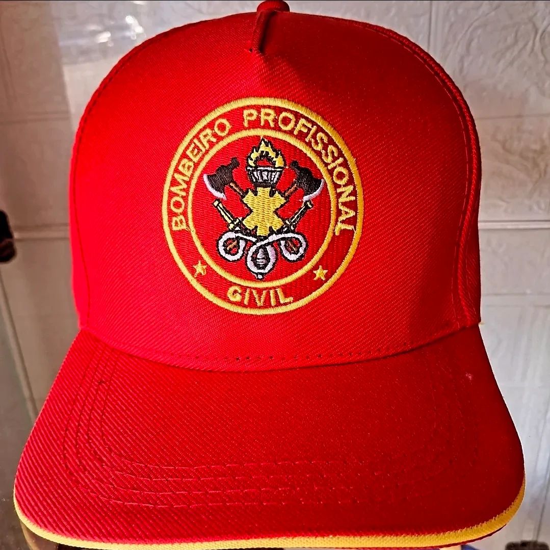 Boné Bombeiro Profissional Civil Vermelho
