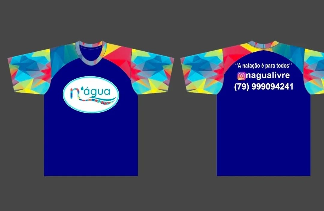 Camisa de Natação Personalizada Infantil e Adulto
