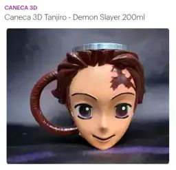 Caneca 3D Nezuko Demon Slayer