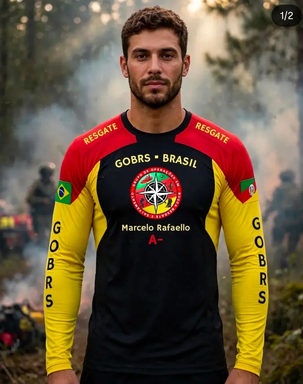 Camisa Masculina AtivaCão Adestrador Azul