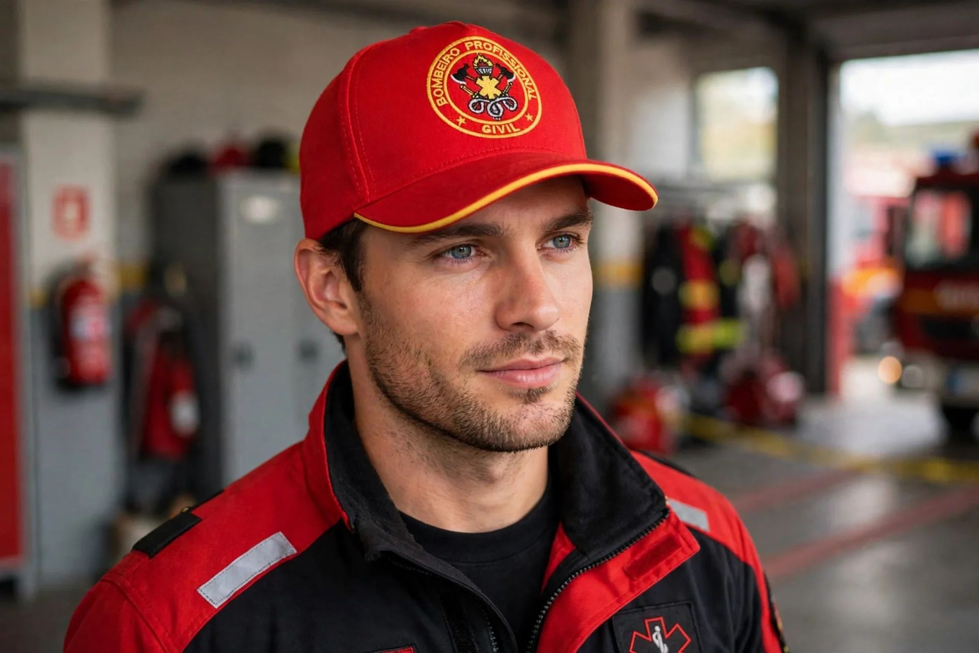 Boné Bombeiro Profissional Civil Vermelho