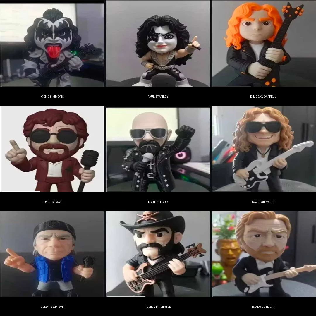 Bonecos Colecionáveis Artistas do Rock