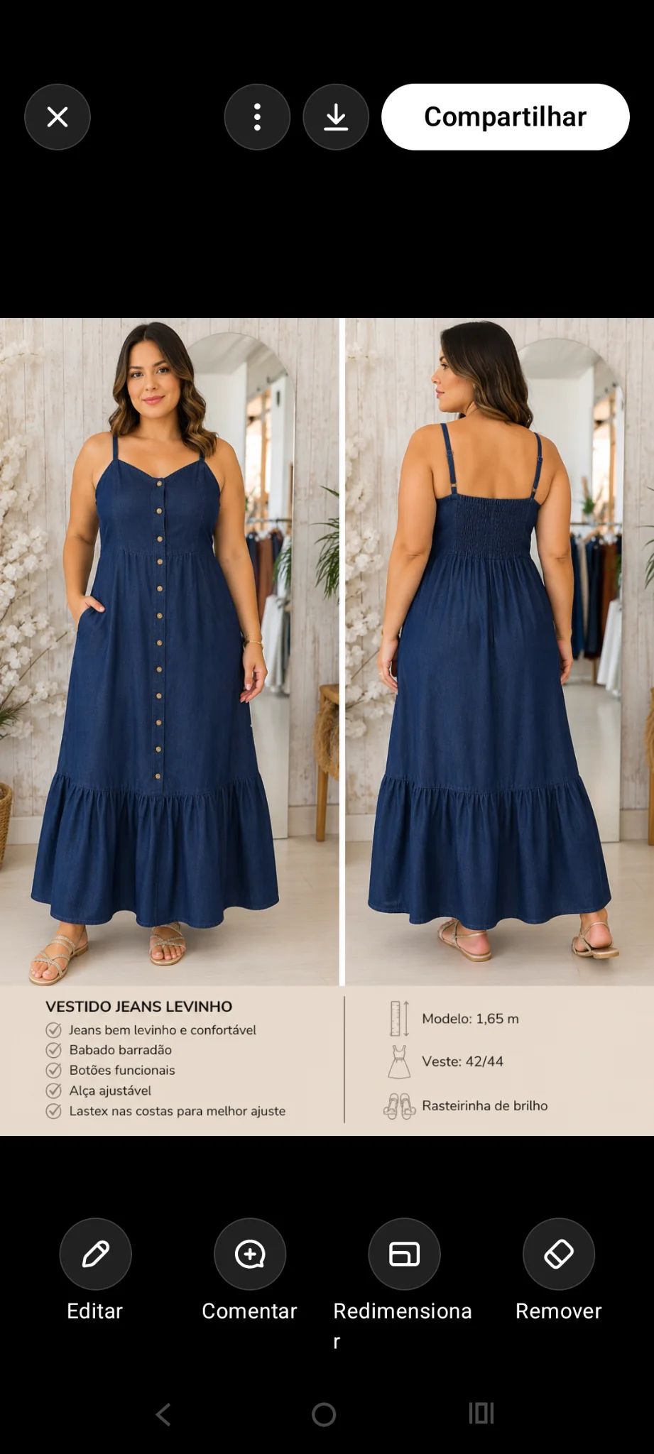 Vestido longo liocel