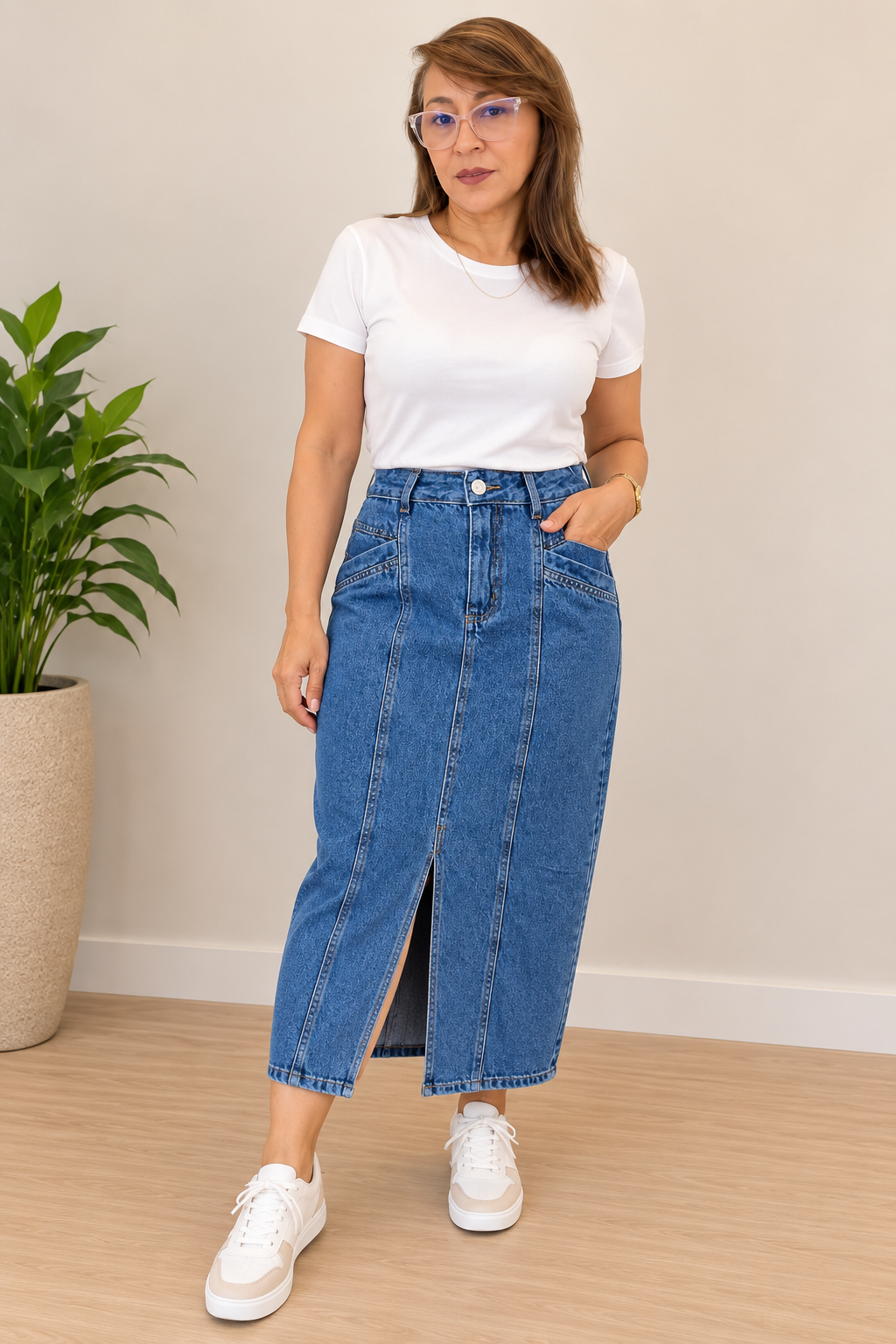 Saia jeans