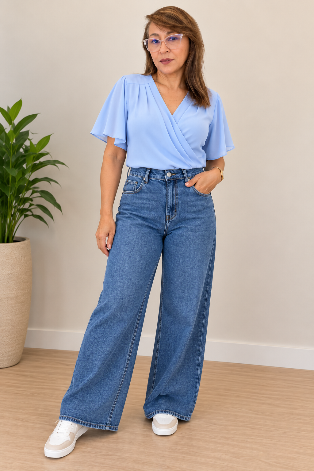 Blusa crepe light