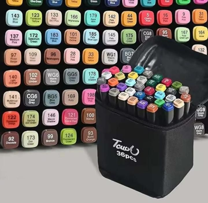 Kit Canetas Marcadores 36 Pcs com Estojo