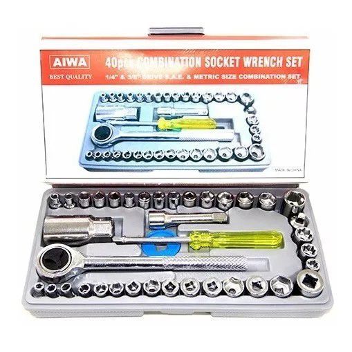 Jogo de Chaves Soquete 40 Pças AIWA