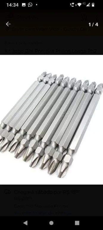Kit Bits Ponteira Philips Longa Ph2