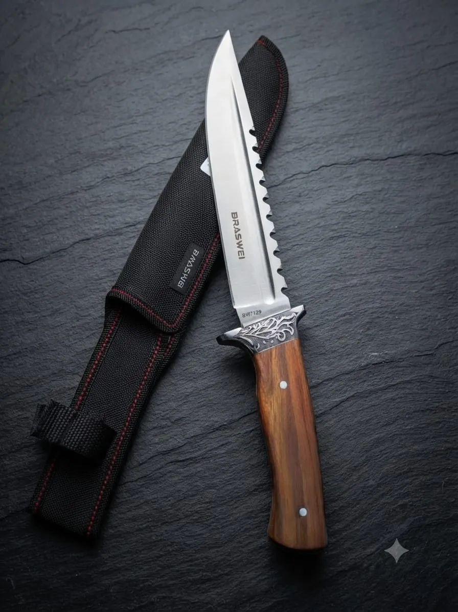 Faca para Churrasco Braswei 36cm com bainha