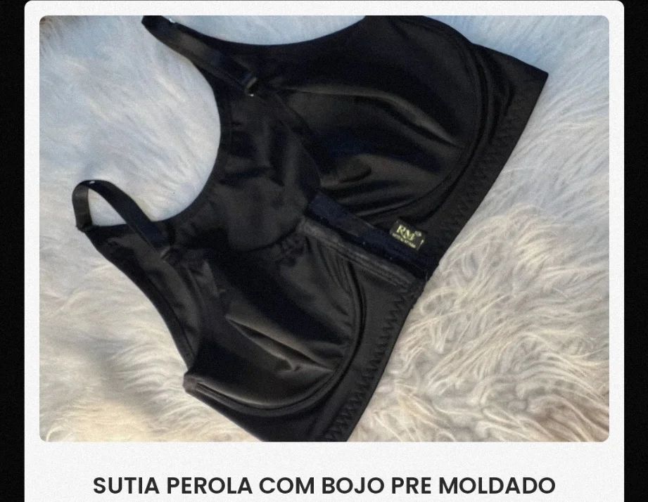 Sutiã Busto Modelador Reforçado com aro. Tam: M G GG XG