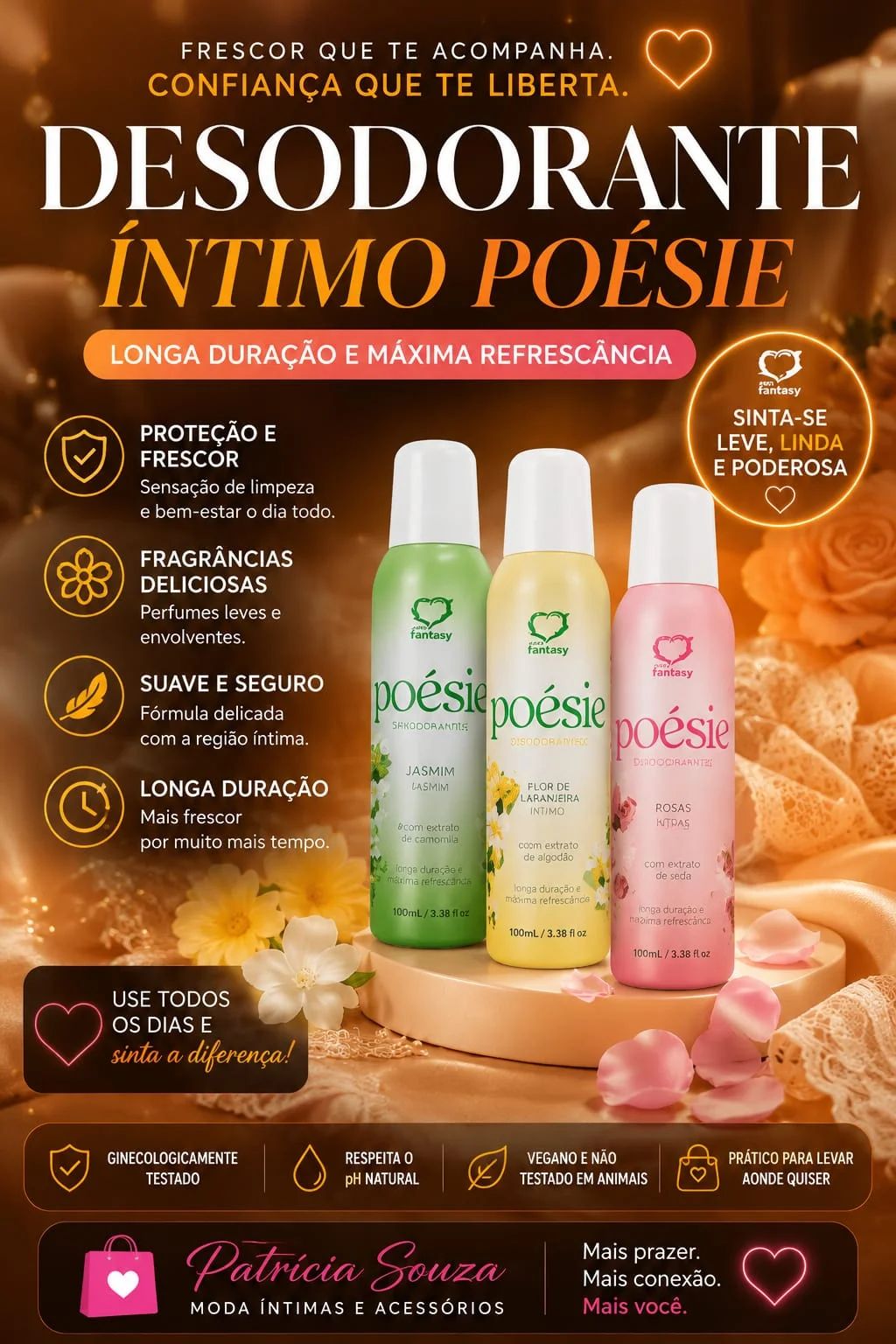 Desodorante Íntimo Poésie 100ml - Fantasy
