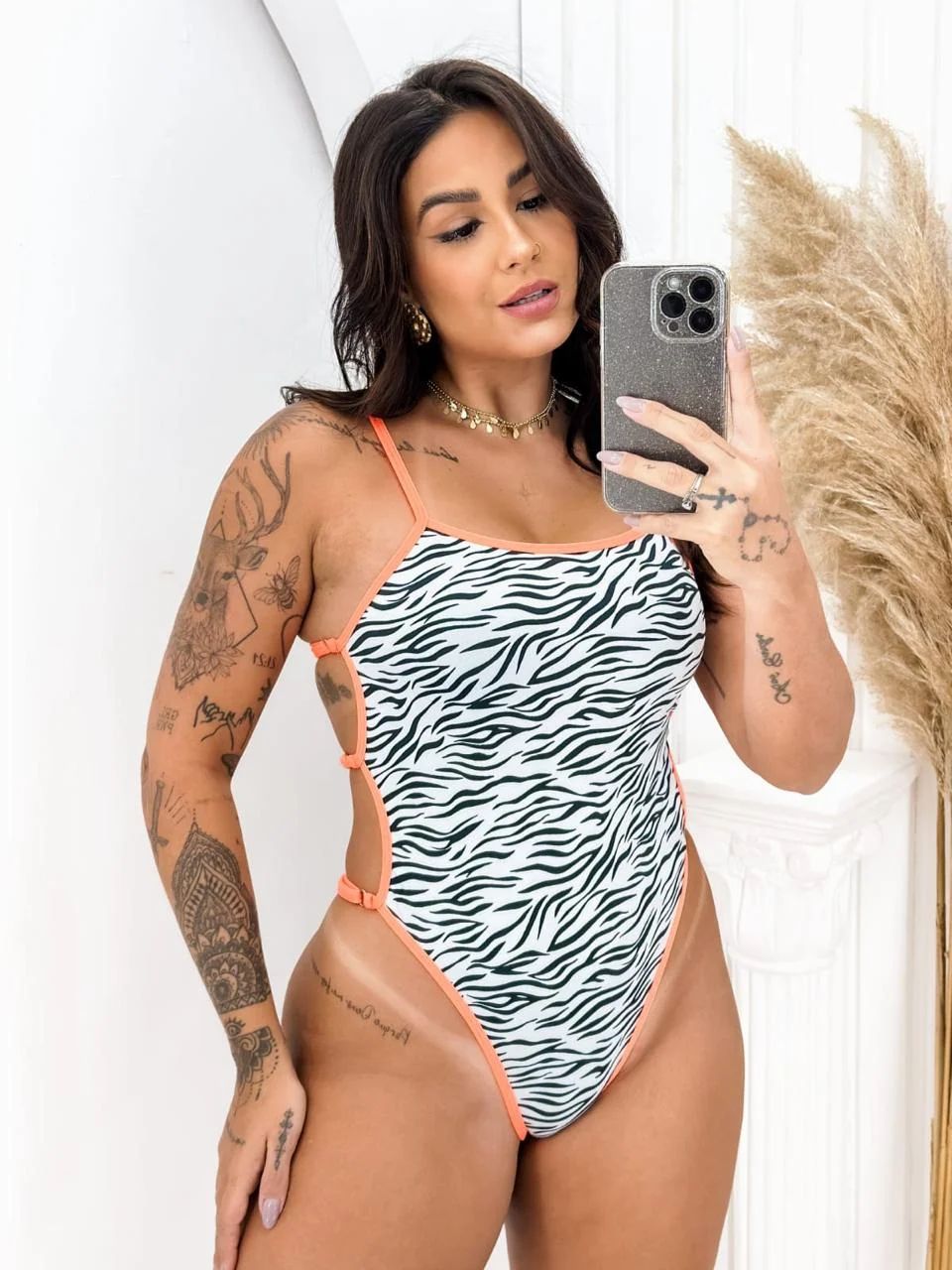 Maiô Estampado Animal Print Zebra Tam; único