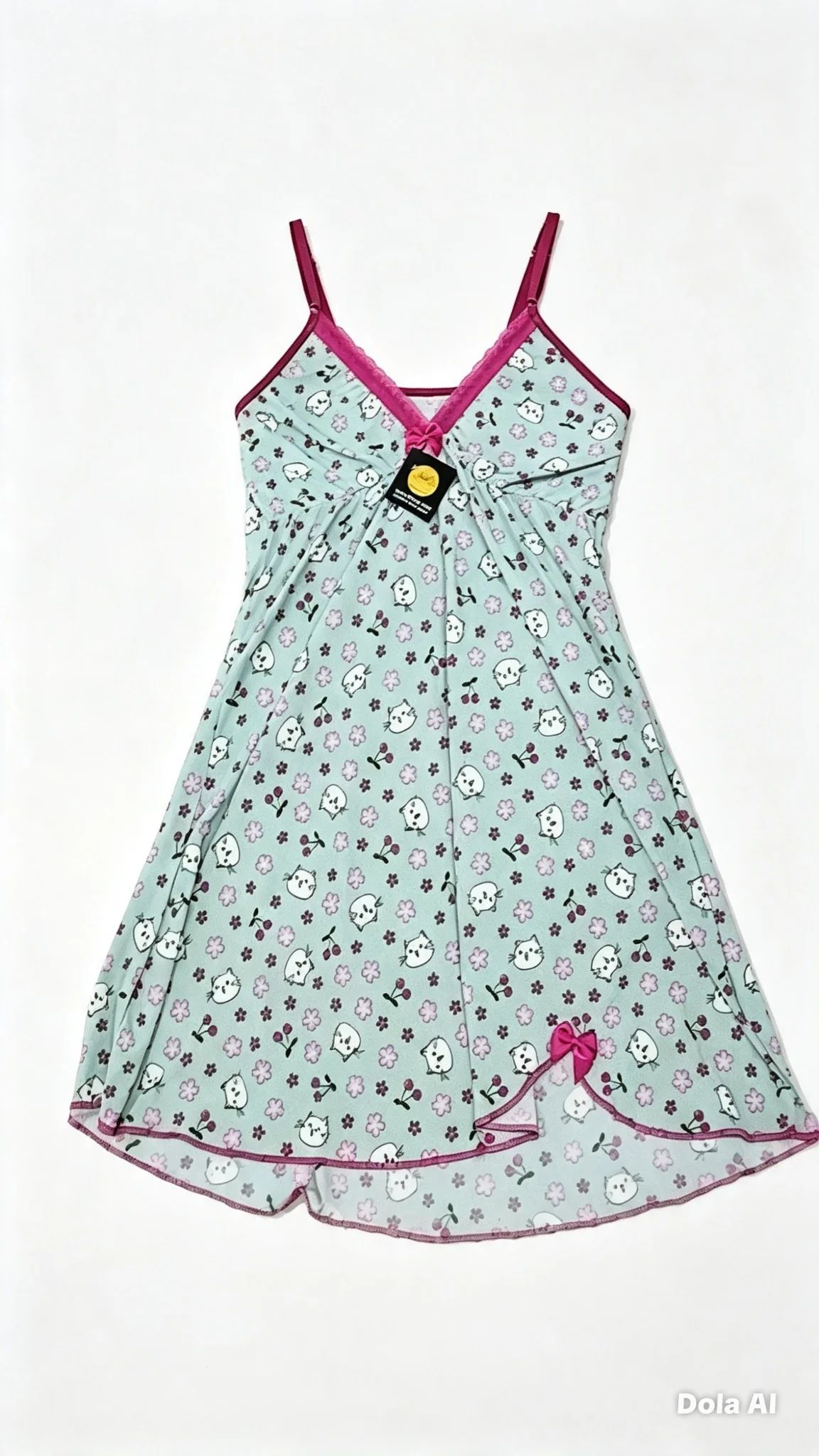 Camisola Feminina Alça Fina Estampa Gatinho tam: G