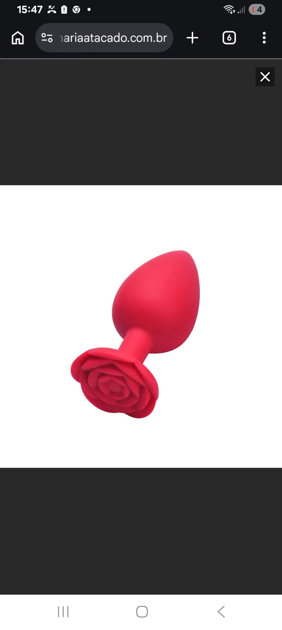 Plug Anal Rosinha Vermelho tamanho G