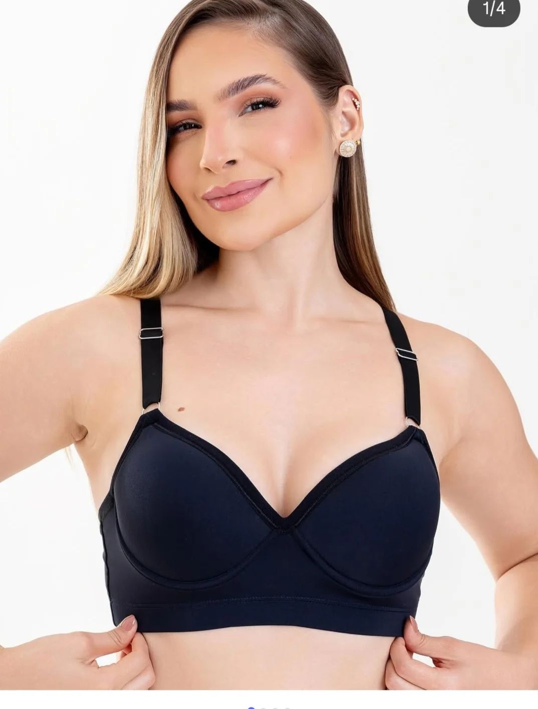 Sutiã sustentação Preto tamanho plus 52
