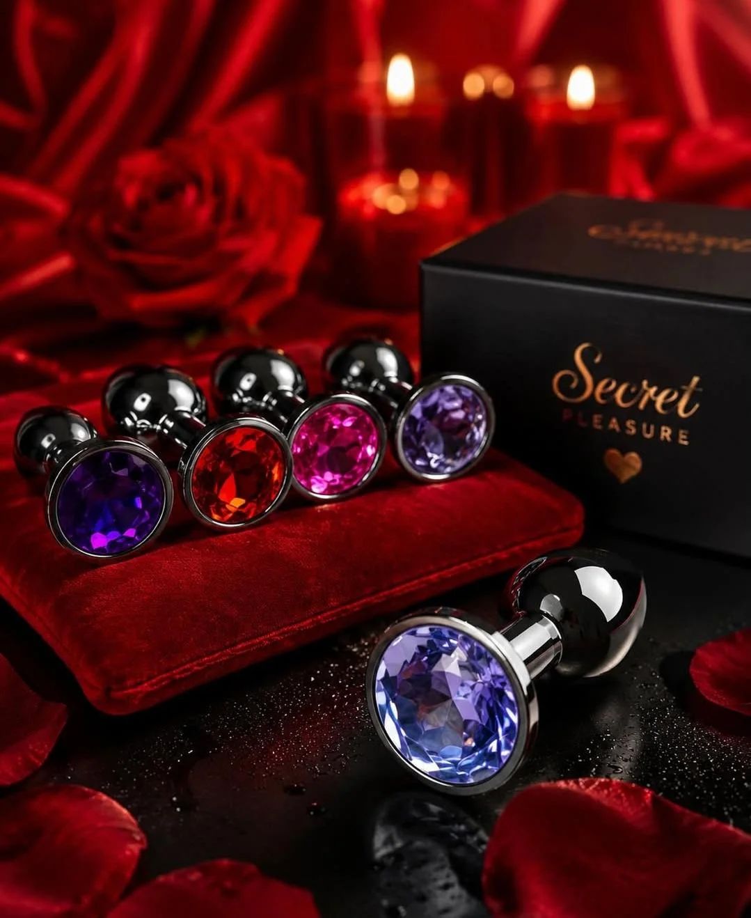 Plug Anal Secret Pleasure com Pedra tamanho M