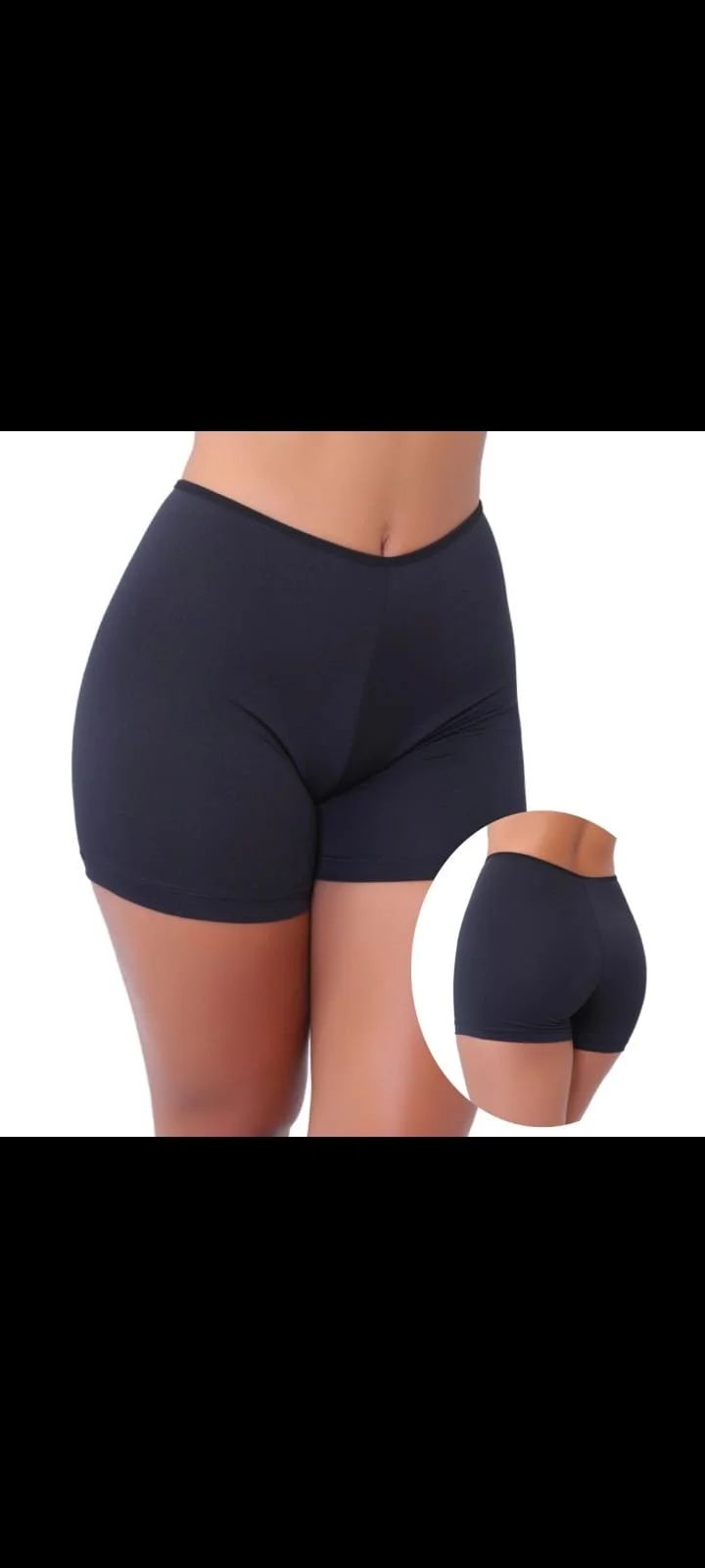 Shorts Boxer anágua Feminino Preto (Tam: M G)