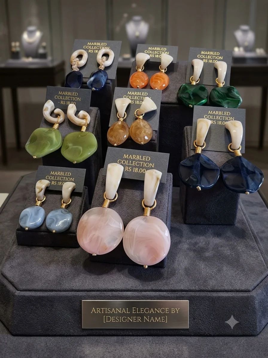 Brincos Marbled Collection