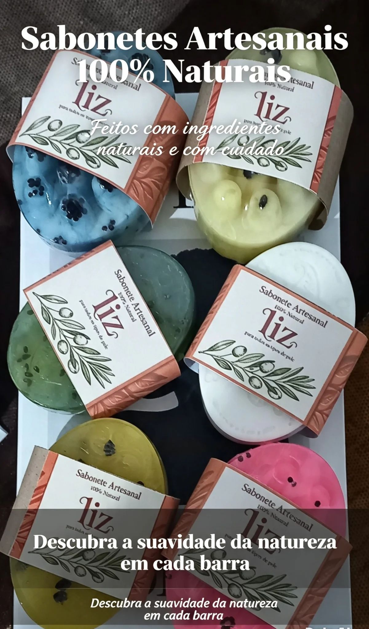 Sabonetes artesanais de glicerina 100% natural