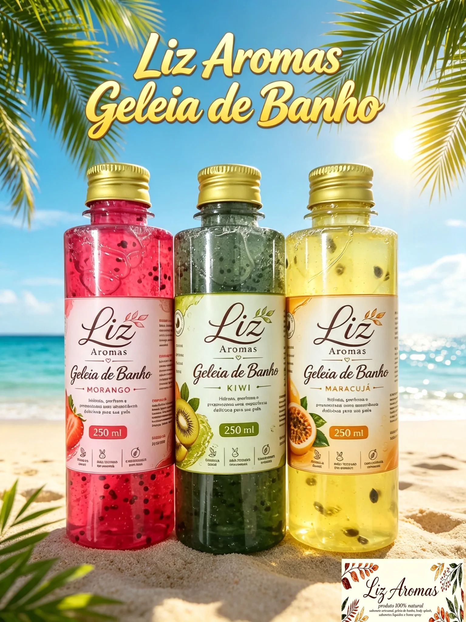 Geleia de Banho Liz Aromas Kiwi 250ml